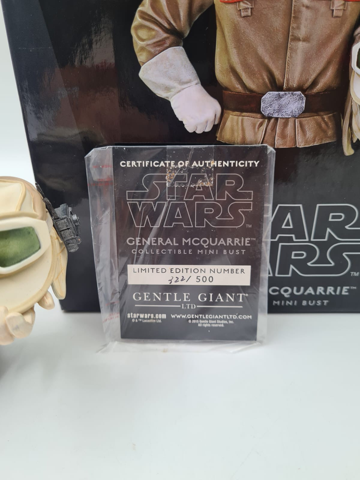 GENERAL MCQUARRIE COLLECTIBLE MINI BUST 2015 CONVENTION EXCLUSIVE GENTLE GIANT